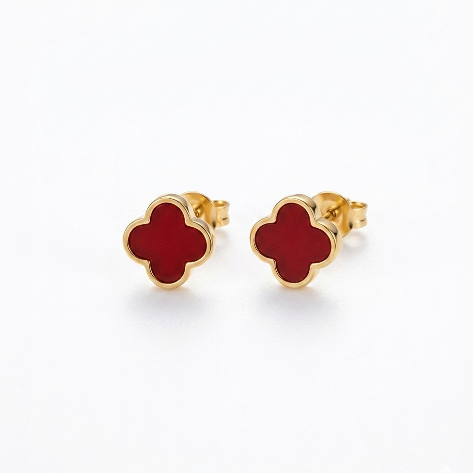 Wine trébol studs