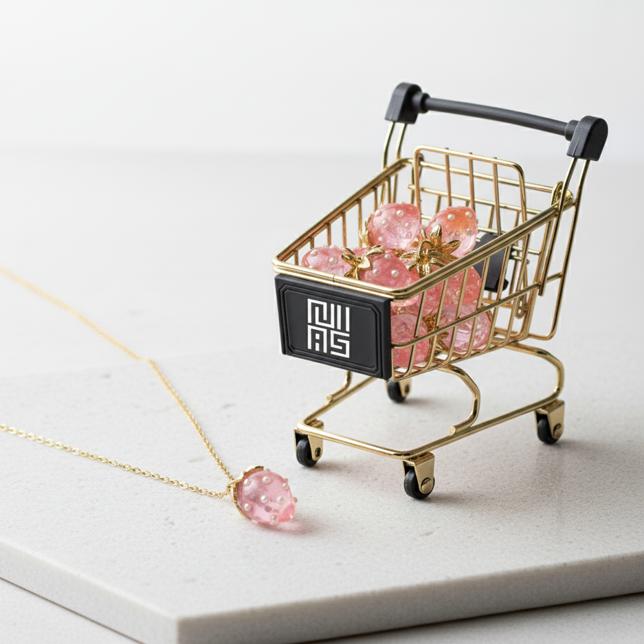 Fresita rosada necklace