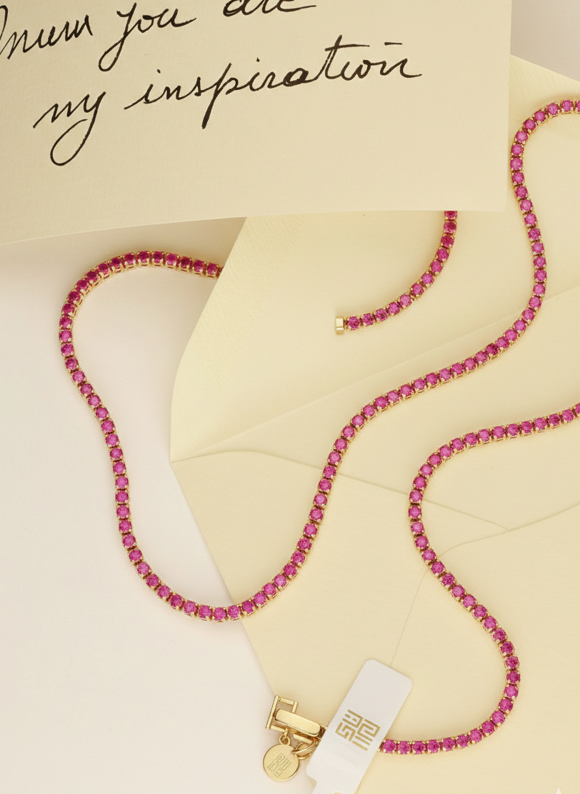 Pink Tennis Chain