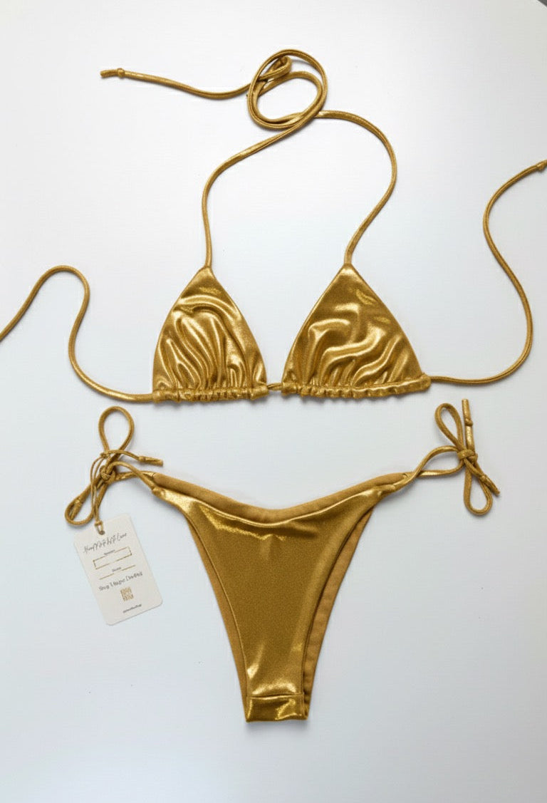 Metalic Bikini Basic Triangle