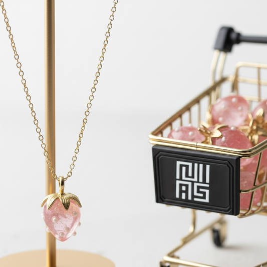 Fresita rosada necklace