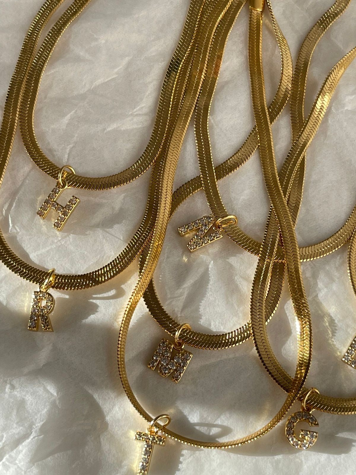 Initial Snake Necklace