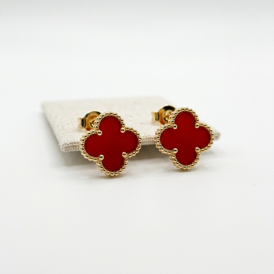 Trébol Studs Red