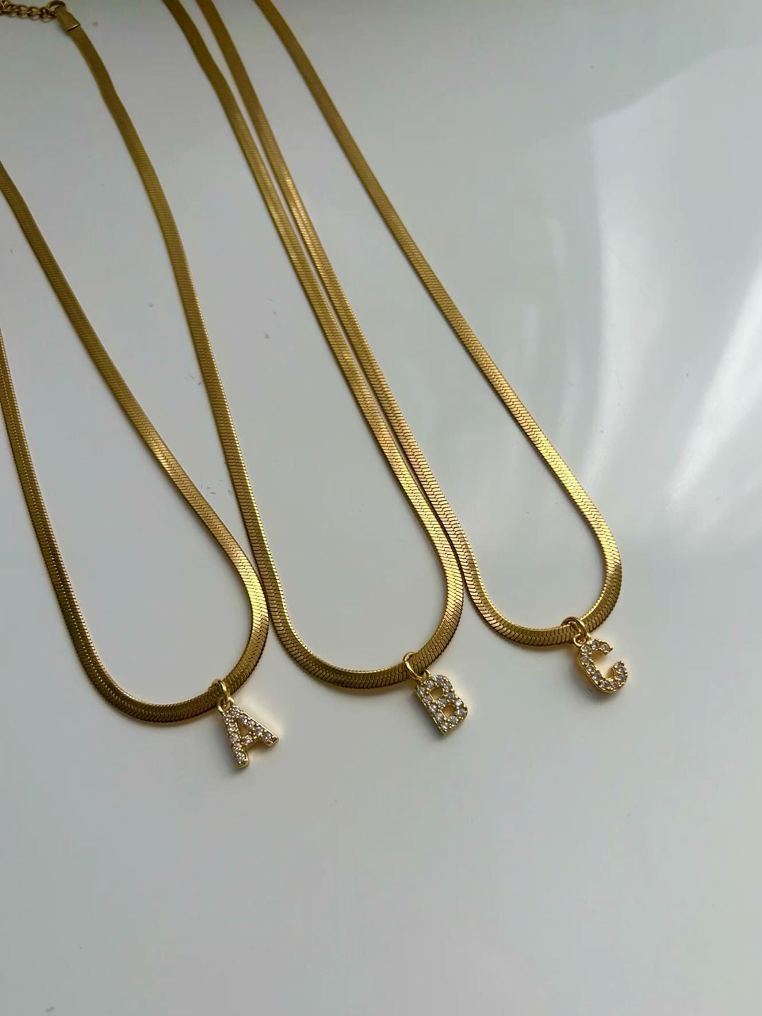 Initial Snake Necklace