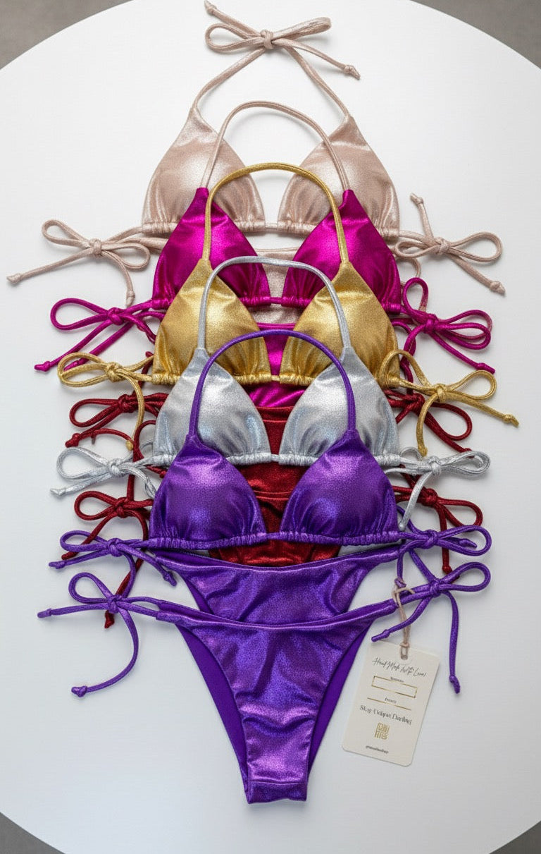 Metalic Bikini Basic Triangle