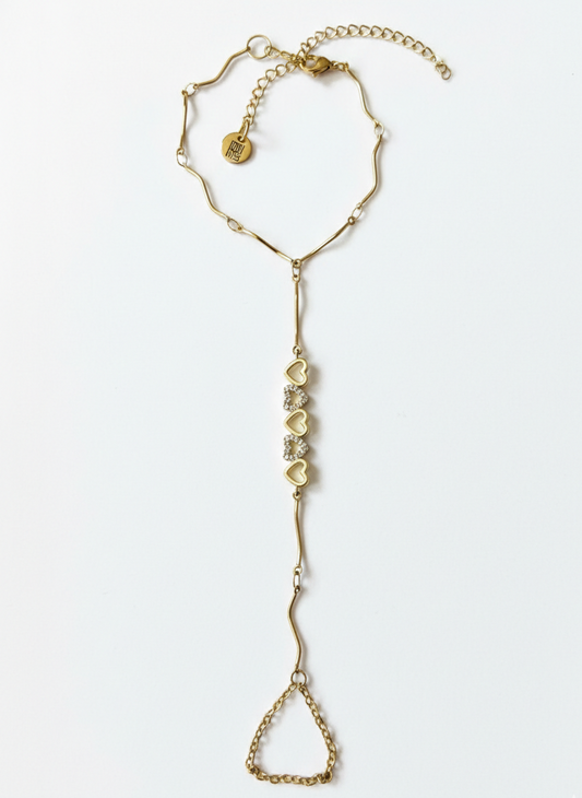 Three Hearts Hand Chain