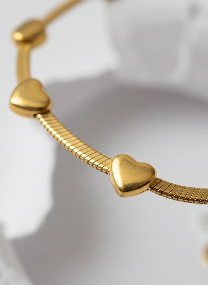 Snake heart bracelet