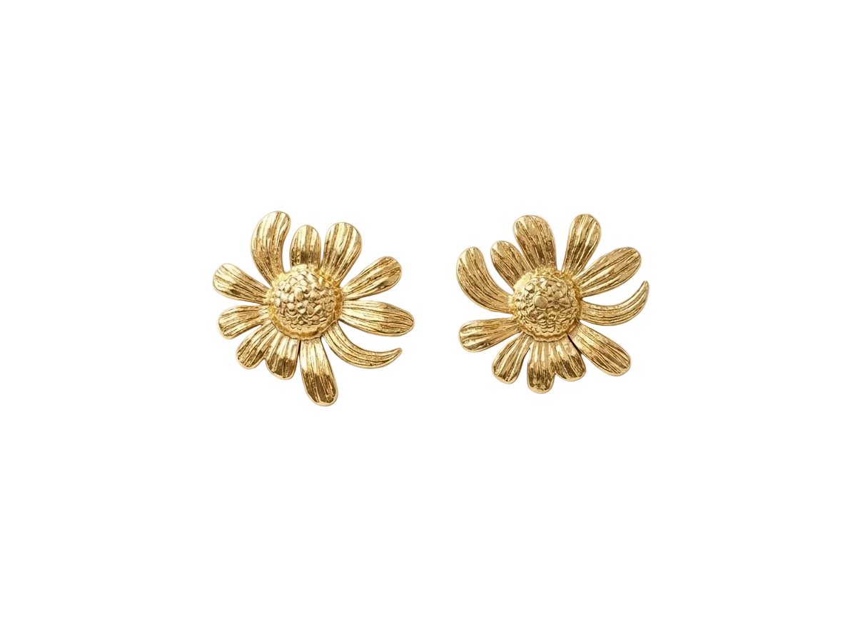 Dissected sunflower Studs