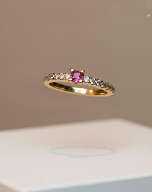 Pink Spark Ring
