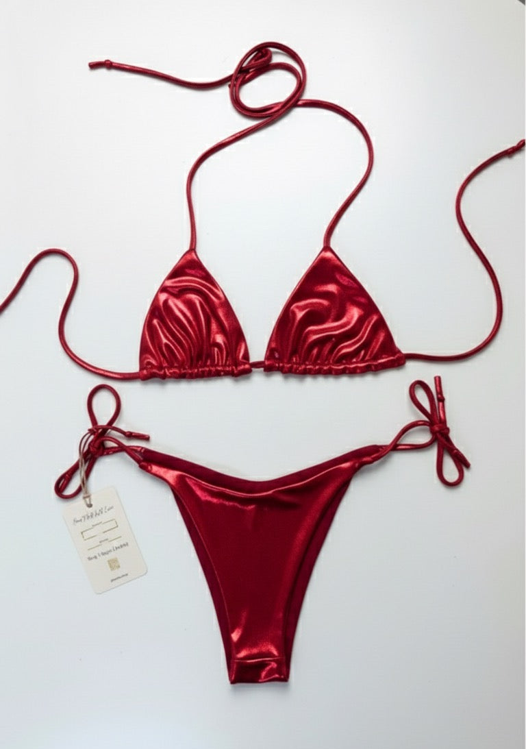Metalic Bikini Basic Triangle